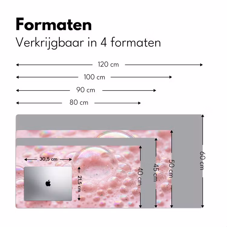 Schuim - Structuur - Roze Muismat XXL klein -sfeer5