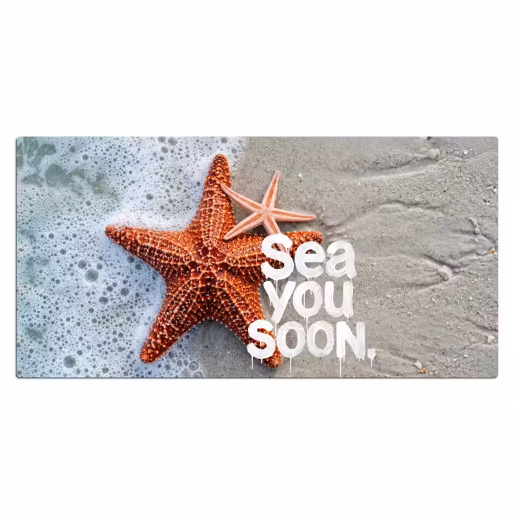 Sea you soon - Zeester - Zee Muismat XXL klein -3d_leeg