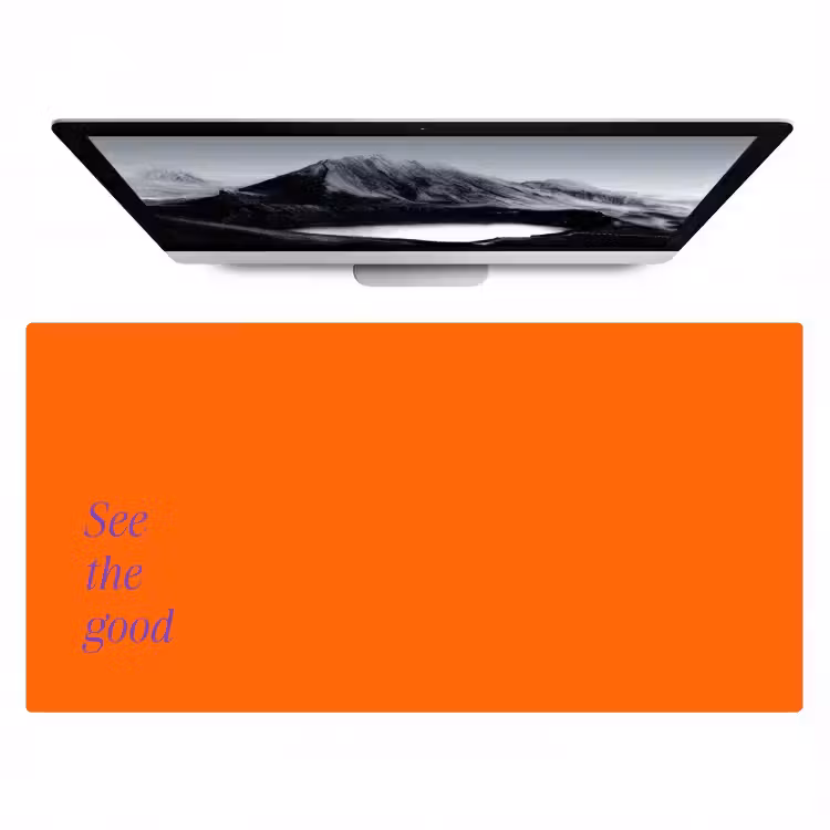 See te good - Paars - Oranje Muismat XXL klein -zzz3d