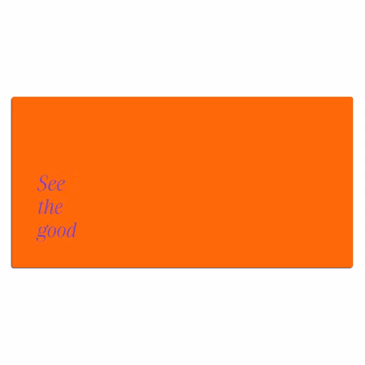 See te good - Paars - Oranje Muismat XXL klein -3d_leeg
