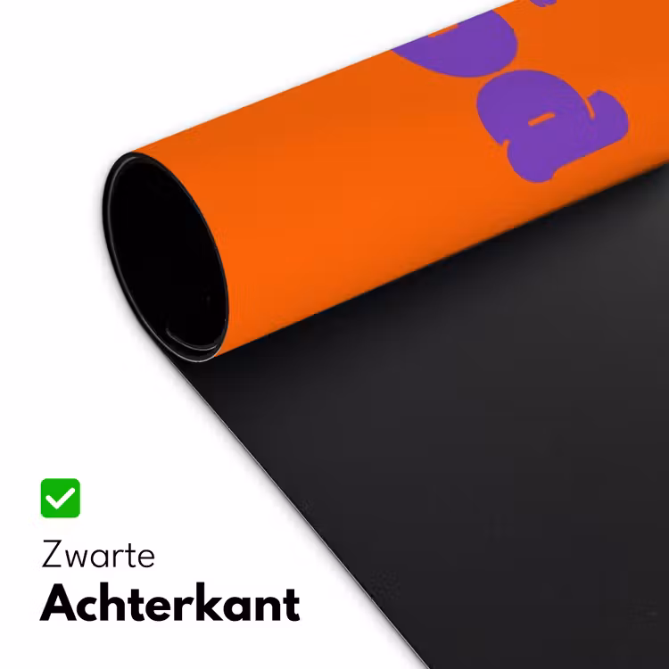 See the good - Paars - Oranje - Smiley Muismat XXL klein -sfeer2
