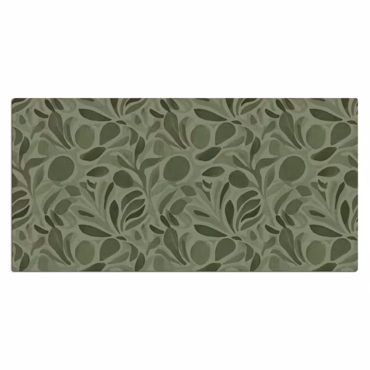 Sereen - Bladeren - Groen Muismat XXL klein 681 -3d_leeg