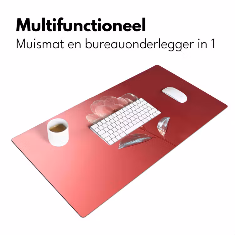 Sierlijk - Bloem - Roze - Glazen Muismat XXL klein -sfeer4