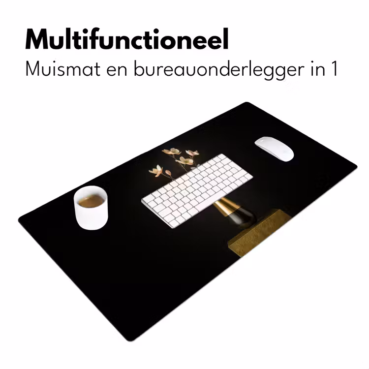 Sierlijk - Boeket - Goud - Vaas Muismat XXL klein -sfeer4