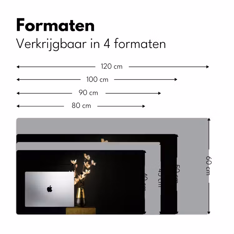 Sierlijk - Boeket - Goud - Vaas Muismat XXL klein -sfeer5