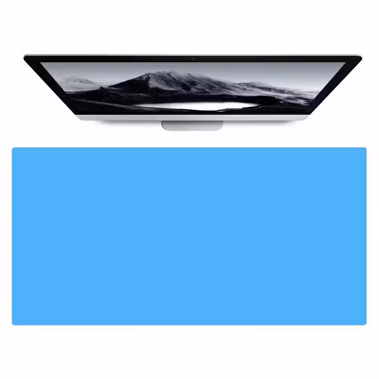 Sky - Blue - Blauw Muismat XXL klein 681 -zzz3d