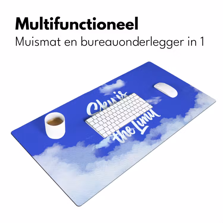 Sky is not the limit - Blauwe lucht - Wolken Muismat XXL klein -sfeer4