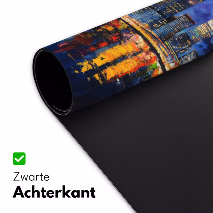 Skyline Toronto - Modern - Stadslicht - Blauw Muismat XXL klein -sfeer2