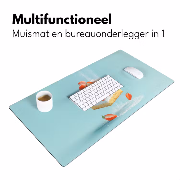 Slagroom - Taart - Blauw - Eten Muismat XXL klein -sfeer4