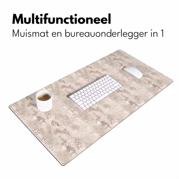 Slang - Patroon - Beige Muismat XXL klein 681 -sfeer4