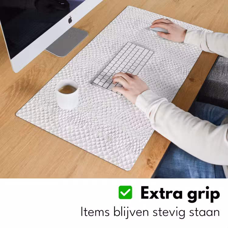 Slang - Patroon - Wit Muismat XXL klein 681 -sfeer3