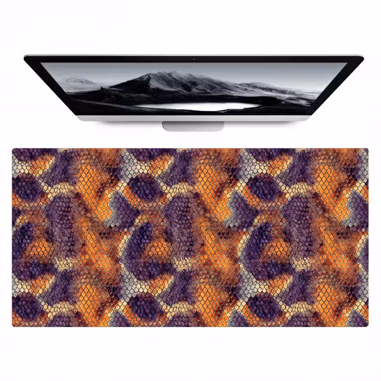 Slang - Schubben - Kleurrijk Muismat XXL klein 681 -zzz3d