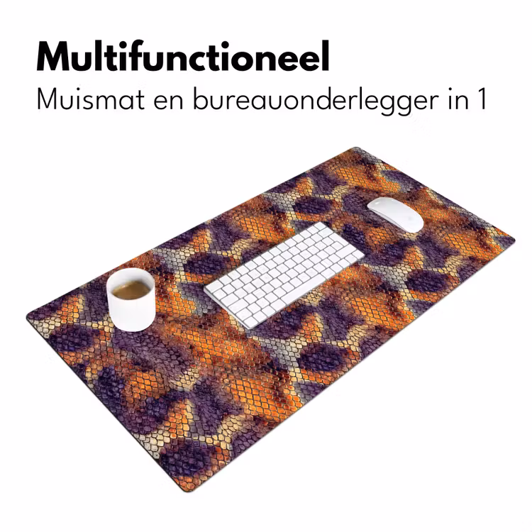 Slang - Schubben - Kleurrijk Muismat XXL klein 681 -sfeer4