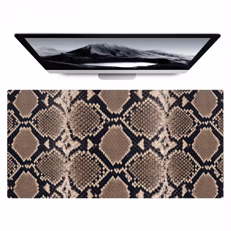 Slangenprint - Python - Bruin Muismat XXL klein -zzz3d
