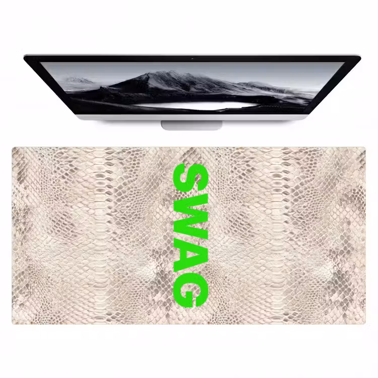 Slangenprint - SWAG - Neon - Groen Muismat XXL klein -zzz3d