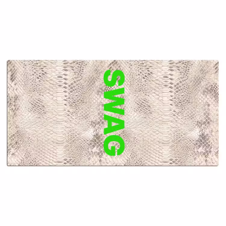 Slangenprint - SWAG - Neon - Groen Muismat XXL klein -3d_leeg