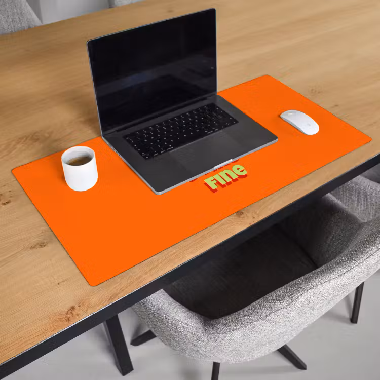 Slow down you're doing fine - Oranje - Simple Muismat XXL klein -sfeer1