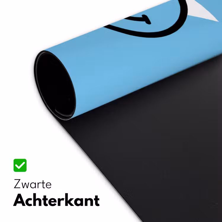 Smiley - Blauw - Bliksem Muismat XXL klein -sfeer2