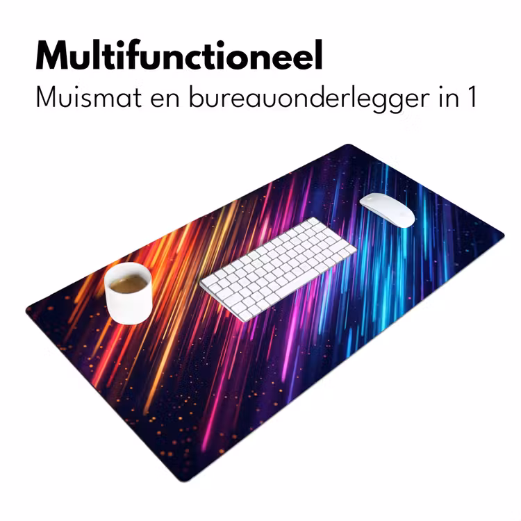Snelheid - Kosmos - Kleurrijk Muismat XXL klein -sfeer4