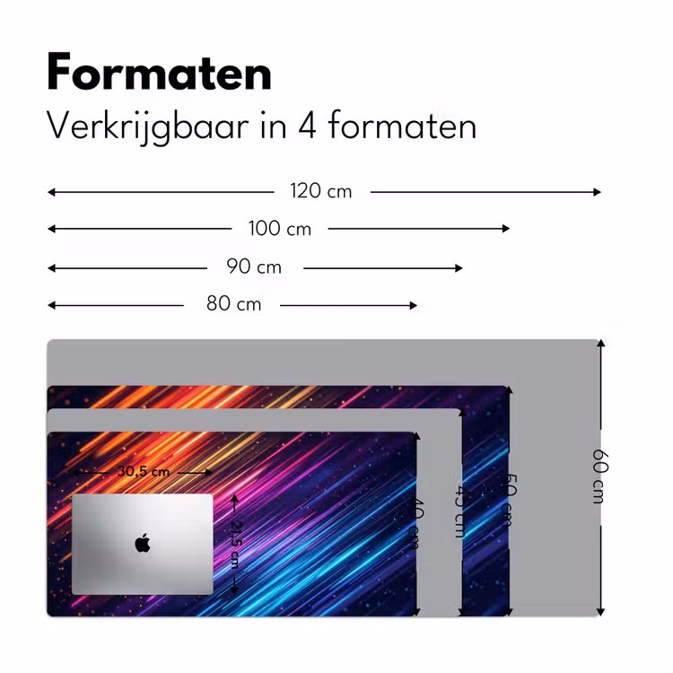 Snelheid - Kosmos - Kleurrijk Muismat XXL klein -sfeer5