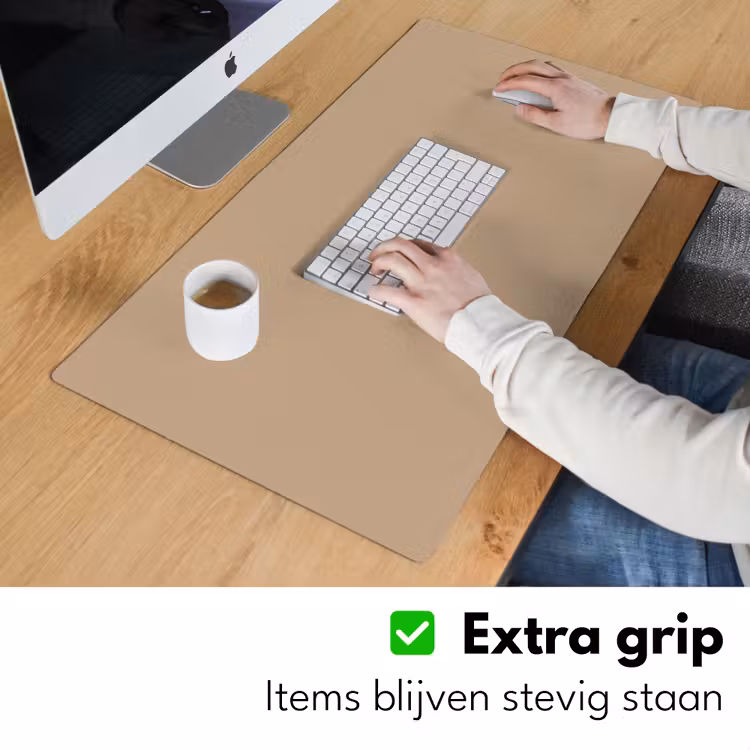 Soft - Taupe - Bruin Muismat XXL klein 681 -sfeer3