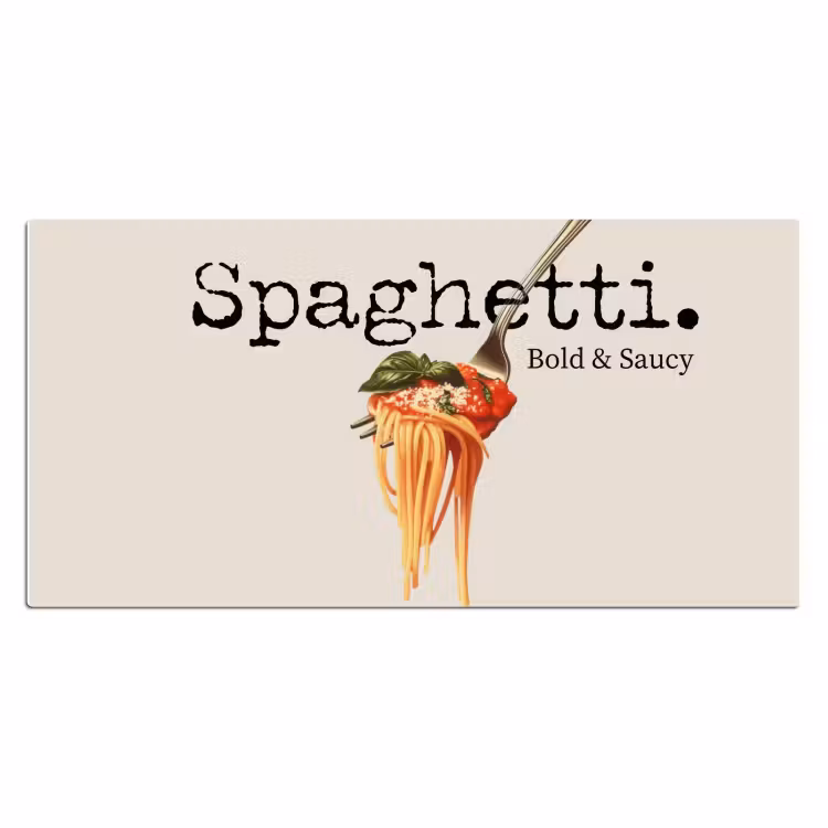Spaghetti - tomatensaus - Parmezaanse kaas Muismat XXL klein -3d_leeg