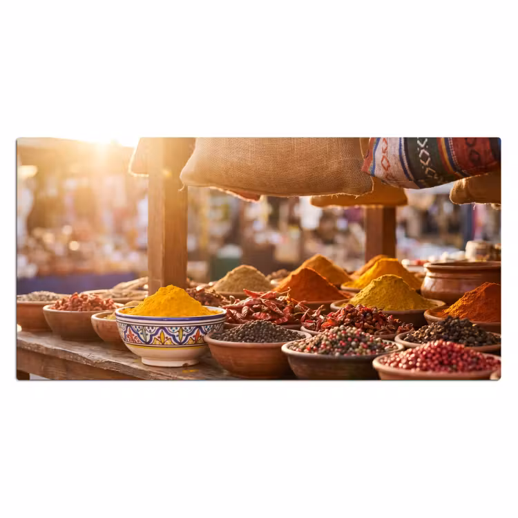 Bureau onderlegger - Specerijen - Markt - Kleurrijk - Specerijen - Markt - Kleurrijk Muismat XXL klein