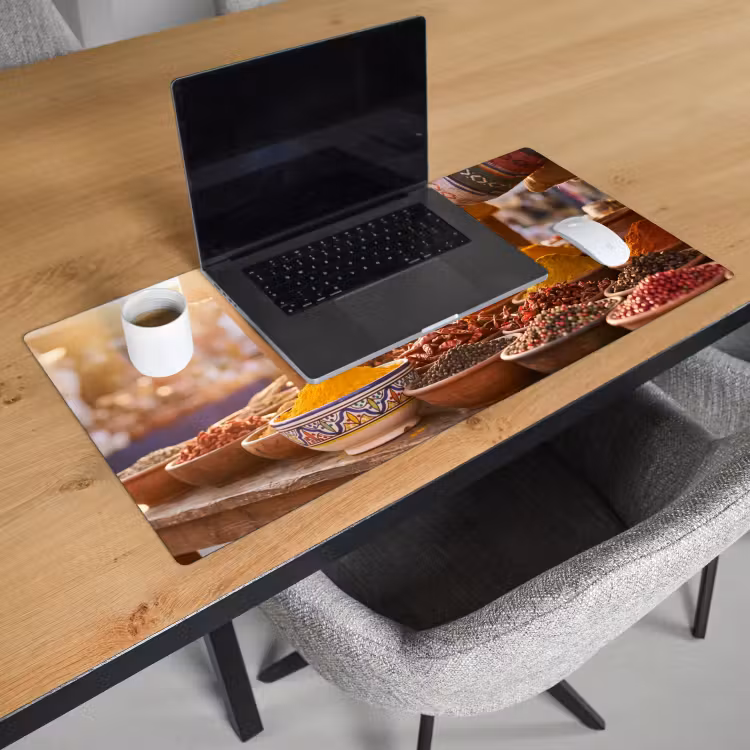 Bureau onderlegger - Specerijen - Markt - Kleurrijk - Specerijen - Markt - Kleurrijk Muismat XXL klein