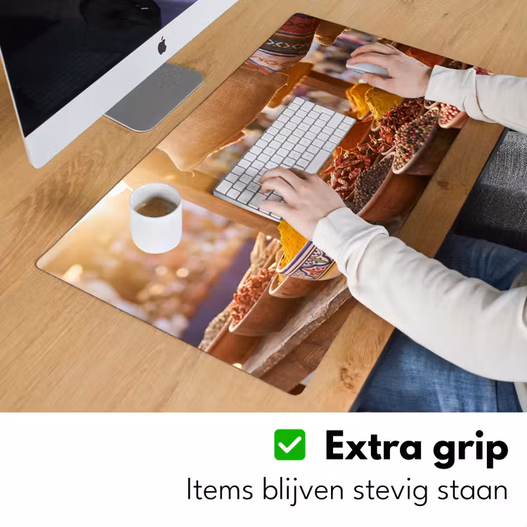 Bureau onderlegger - Specerijen - Markt - Kleurrijk - Specerijen - Markt - Kleurrijk Muismat XXL klein