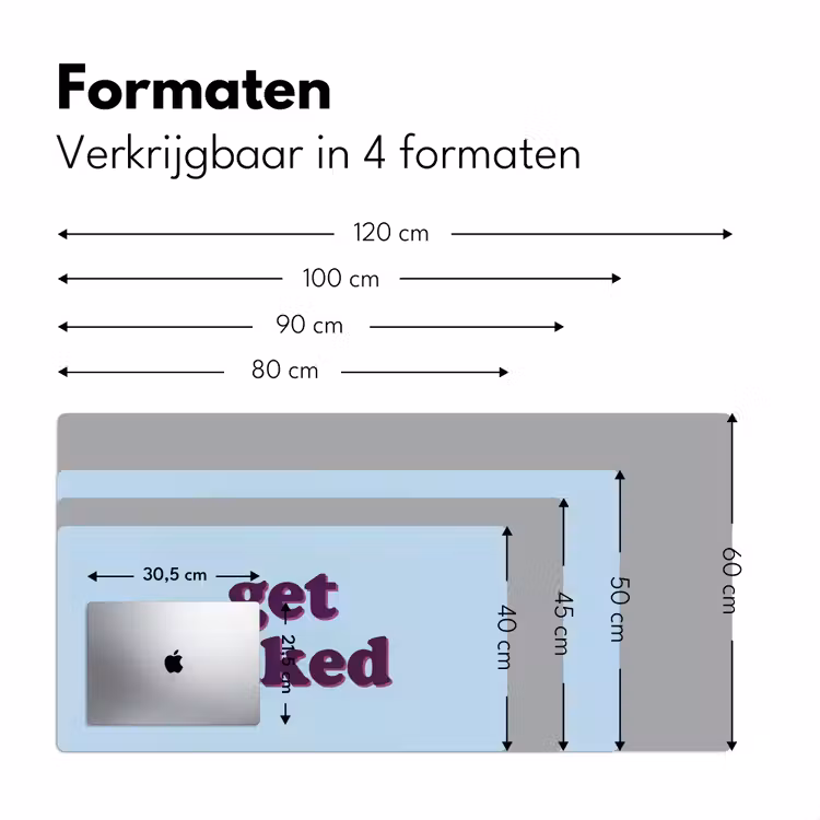 Speels - Boodschap - Blauw Muismat XXL klein -sfeer5