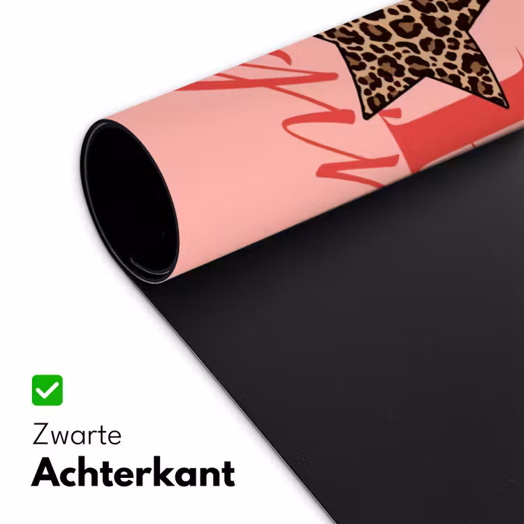 Star girl - Roze - Panter - Ster Muismat XXL klein -sfeer2