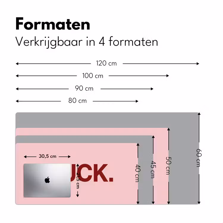 Statement - Krachtig - Roze Muismat XXL klein -sfeer5