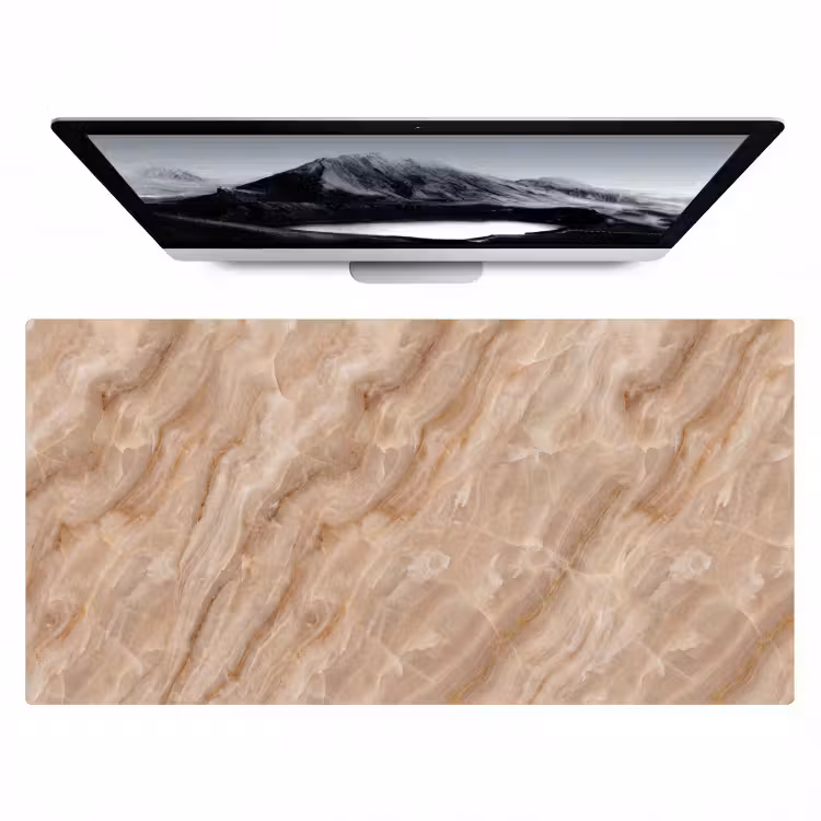 Steen - Ader - Natuur - Modern - Beige Muismat XXL klein -zzz3d