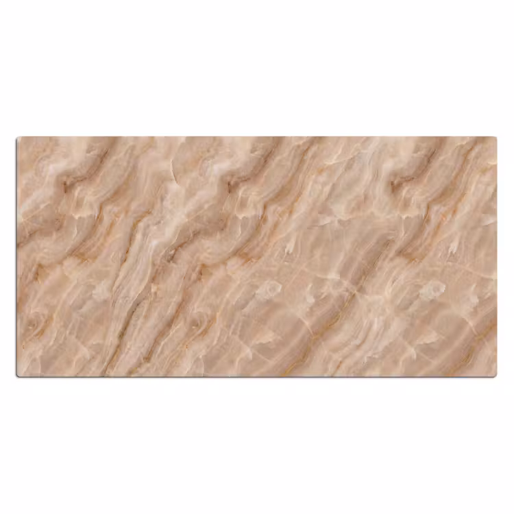 Steen - Ader - Natuur - Modern - Beige Muismat XXL klein -3d_leeg