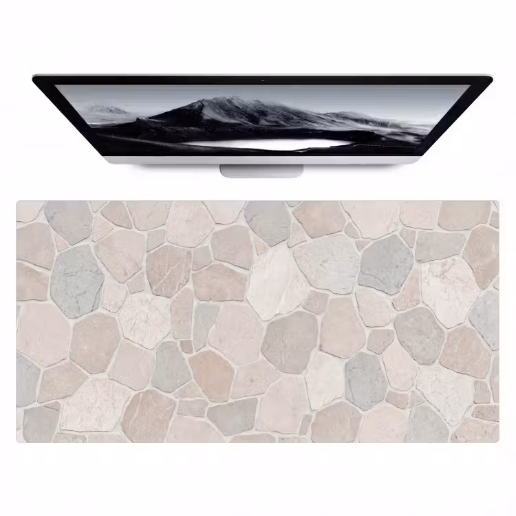 Steen - Patroon - Textuur - Beige Muismat XXL klein -zzz3d