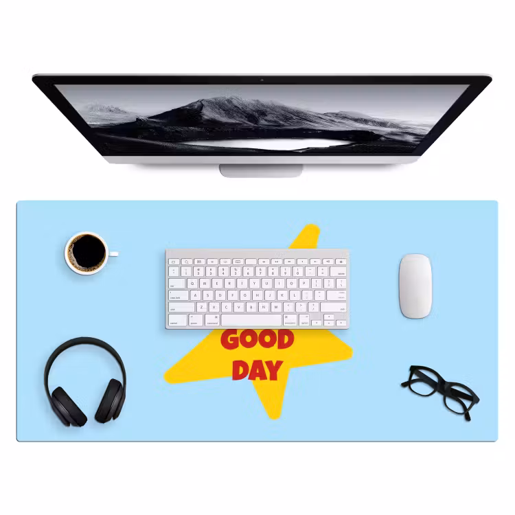 Ster - Today is a good day - Blauw Muismat XXL klein -3d