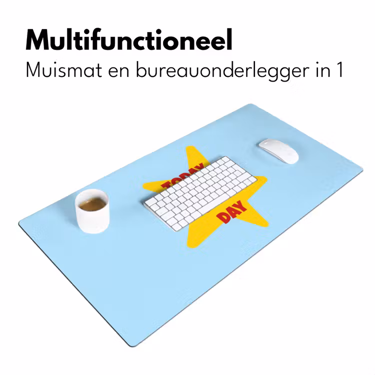 Ster - Today is a good day - Blauw Muismat XXL klein -sfeer4