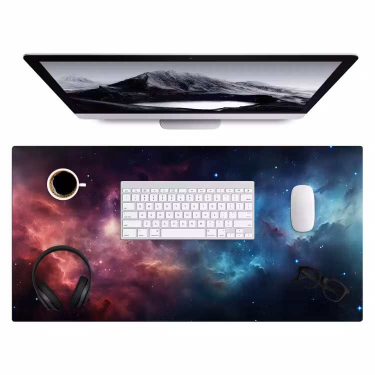 sterrenhemel-neon-ruimte-gaming Muismat XXL klein -3d