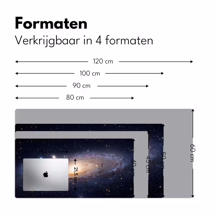 Bureau onderlegger - Sterrenstelsel - Ruimte - Kosmos - Sterrenstelsel - Ruimte - Kosmos Muismat XXL klein