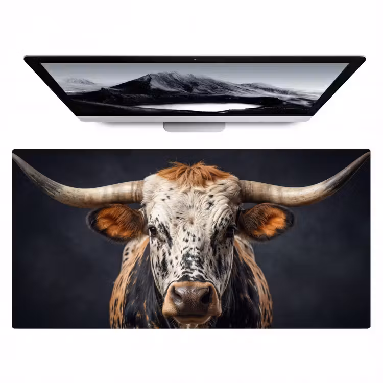Stier - Kleurrijk - Hoorns Muismat XXL klein -zzz3d