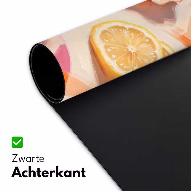Stilleven - Citroenen - Oesters - Abstract - Oranje Muismat XXL klein -sfeer2