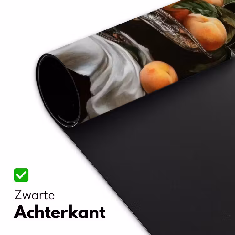 Stilleven - Perziken - Vintage Muismat XXL klein -sfeer2
