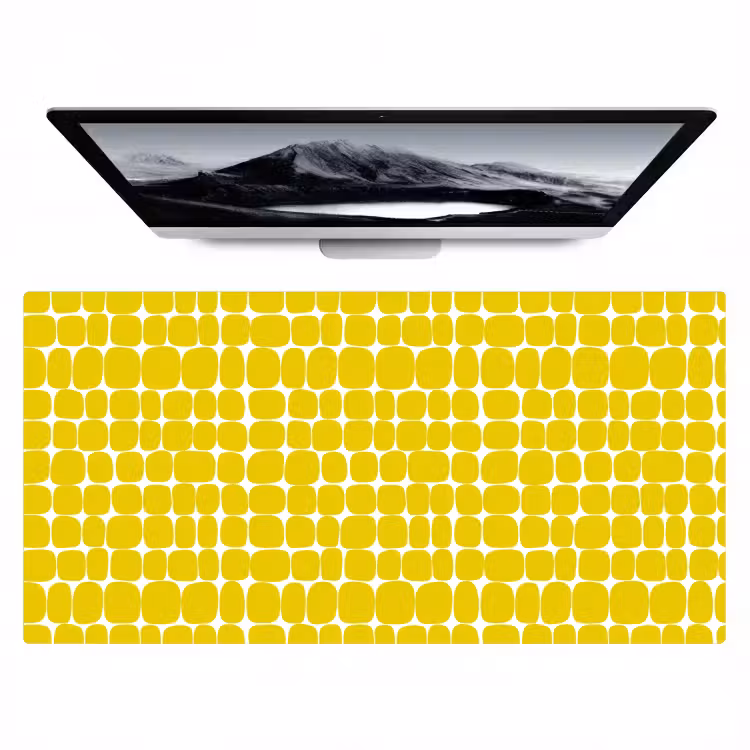 Stippen - Modern - Geel Muismat XXL klein 681 -zzz3d