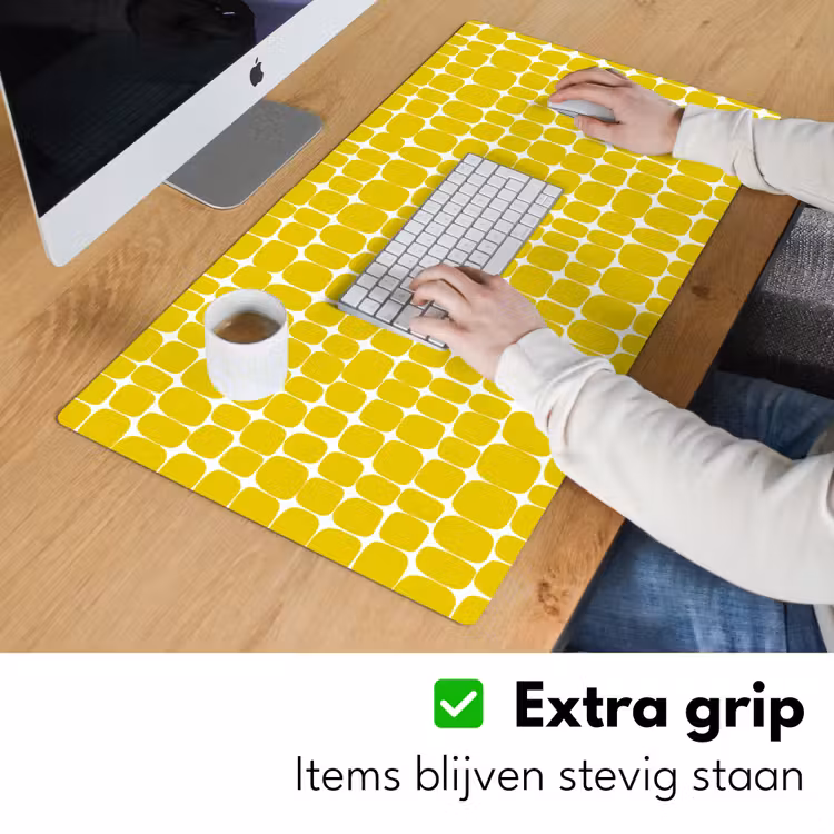 Stippen - Modern - Geel Muismat XXL klein 681 -sfeer3
