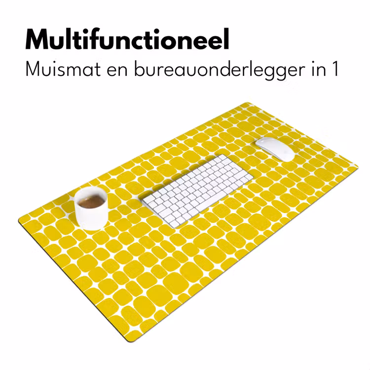 Stippen - Modern - Geel Muismat XXL klein 681 -sfeer4