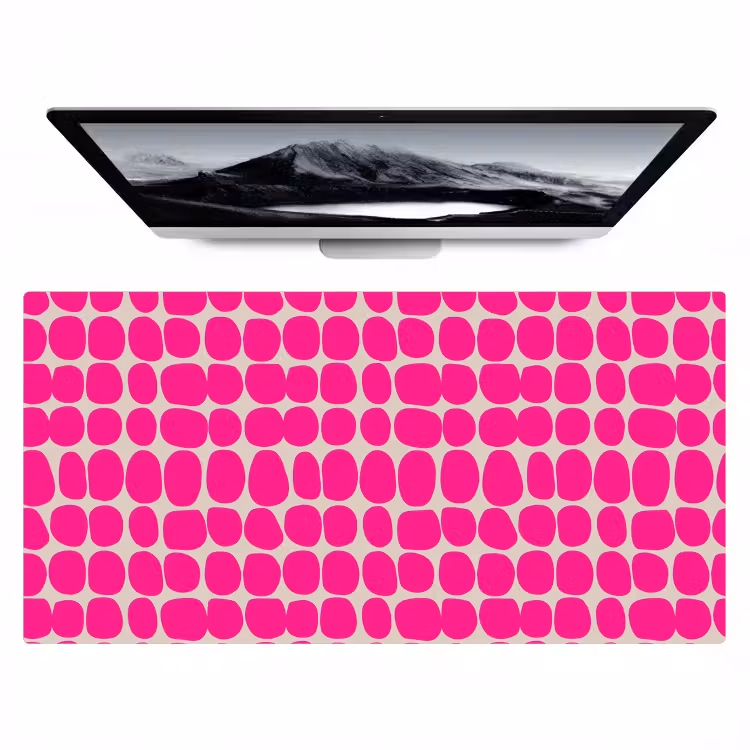Stippen - Patroon - Roze Muismat XXL klein 681 -zzz3d