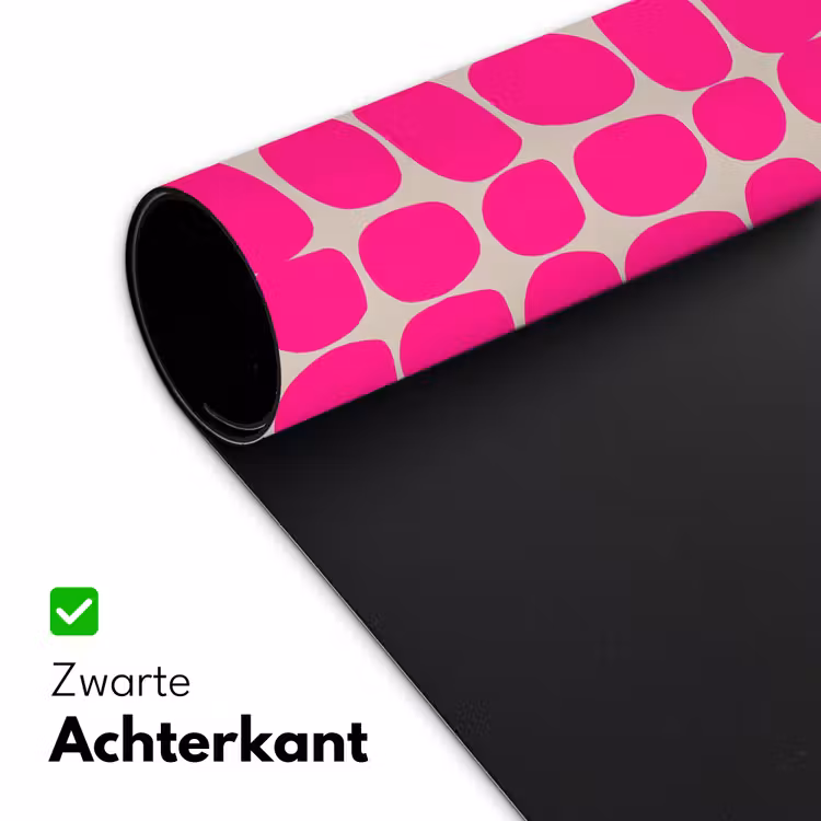 Stippen - Patroon - Roze Muismat XXL klein 681 -sfeer2