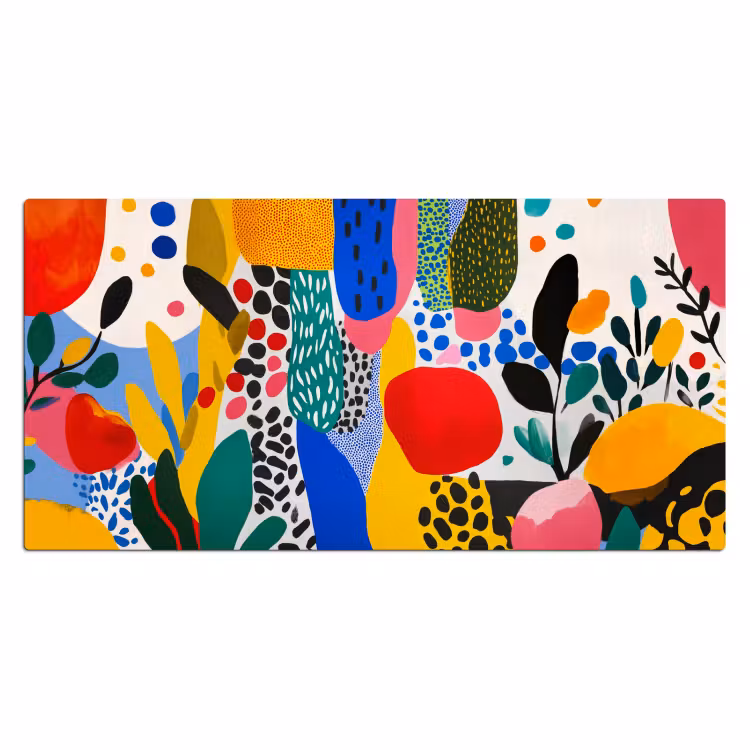 Stippen - Vormen - Modern - Kleuren Muismat XXL klein -3d_leeg