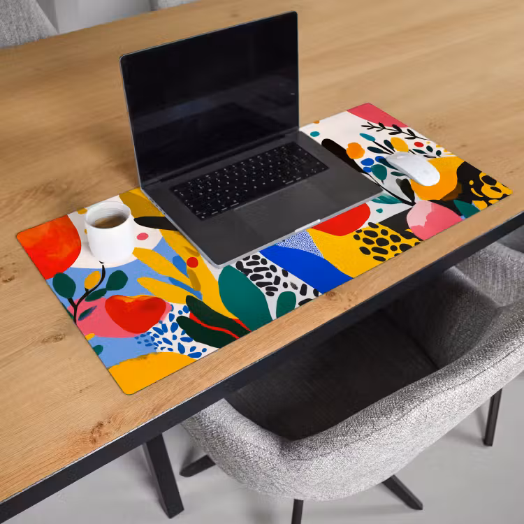 Stippen - Vormen - Modern - Kleuren Muismat XXL klein -sfeer1