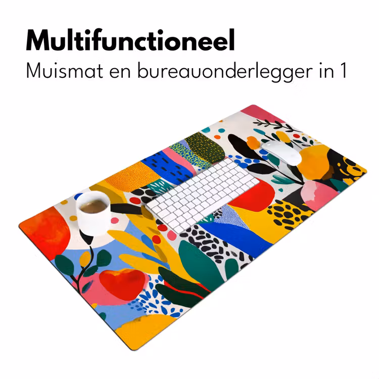 Stippen - Vormen - Modern - Kleuren Muismat XXL klein -sfeer4